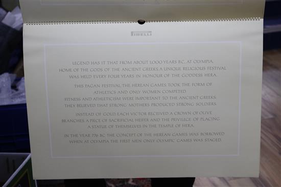 A 1990 Pirelli calendar, mint in box